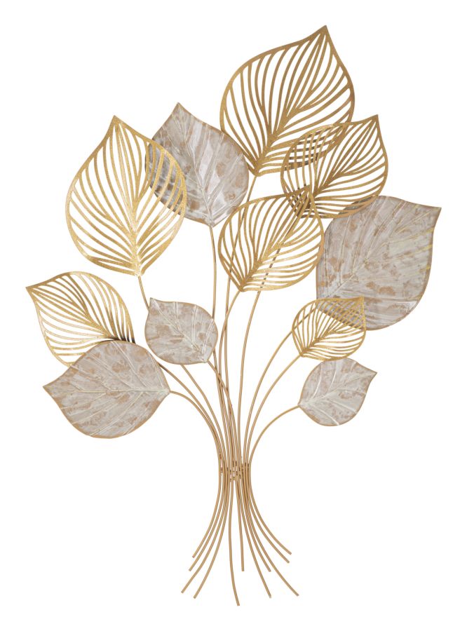 Bouquet de feuilles en métal - décoration murale moderne