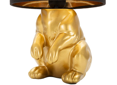 Lampe à poser moderne en forme de lapin, dorée et noire