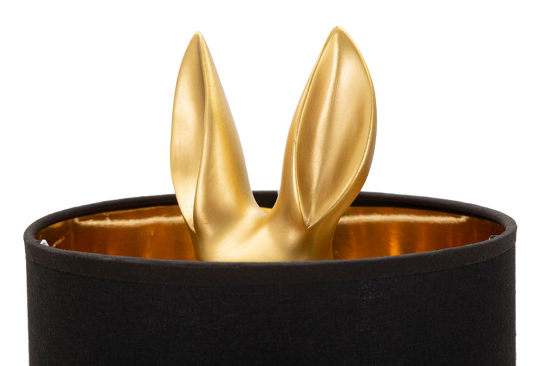 Lampe à poser moderne en forme de lapin, dorée et noire