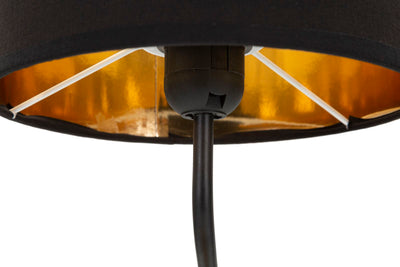 Lampe de table moderne singe doré et noir