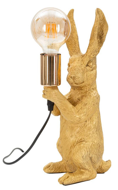 Lampe à poser lapin doré