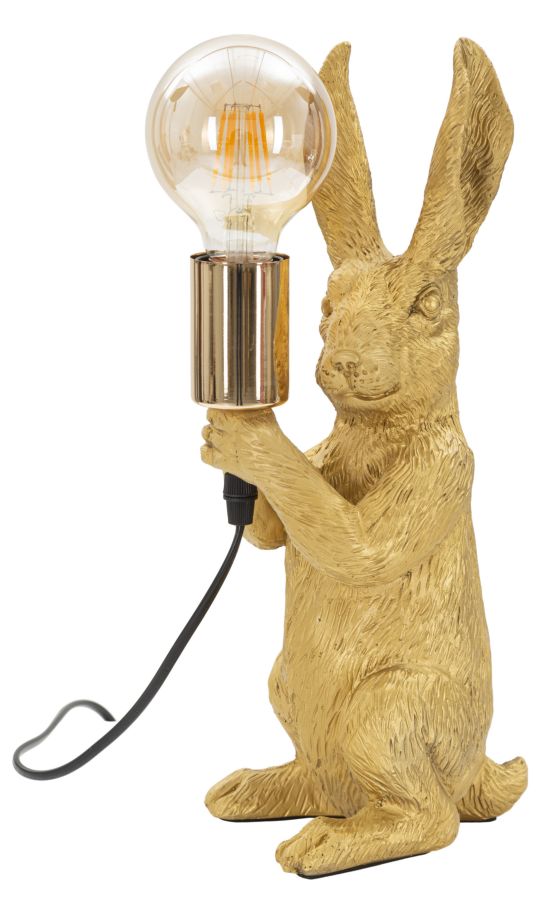 Lampe à poser lapin doré