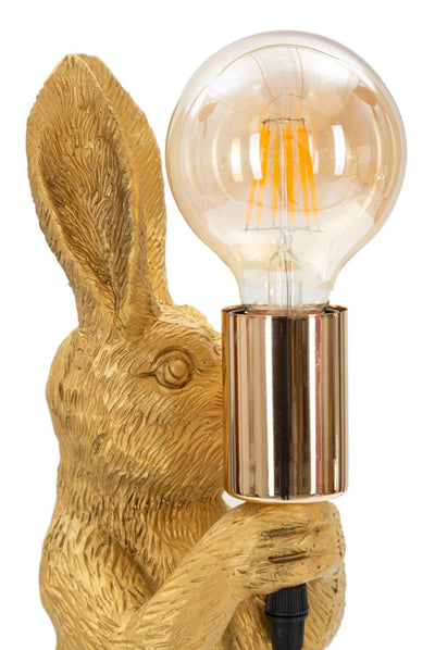 Lampe à poser lapin doré