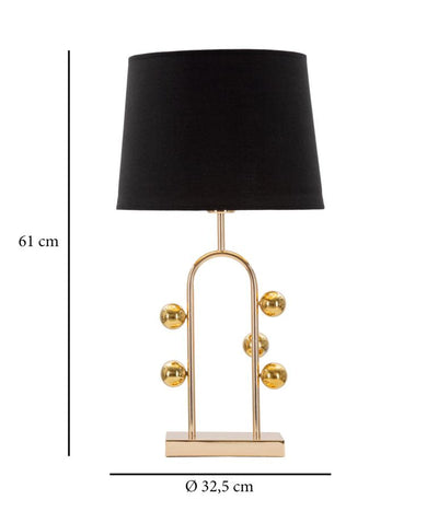 Lampe à poser moderne à bulles dorées et noires