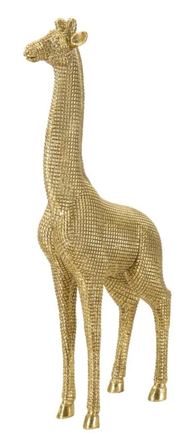 Statue de girafe dorée (décoration moderne)