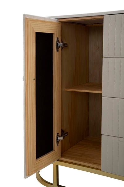 Armoire en bois crème avec base dorée – Montpellier Storage