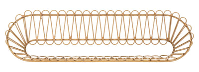 Étagère murale à 2 niveaux – Rangement en rotin Panama