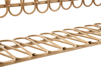 Étagère murale à 2 niveaux – Rangement en rotin Panama