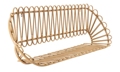 Étagère murale à 2 niveaux – Rangement en rotin Panama