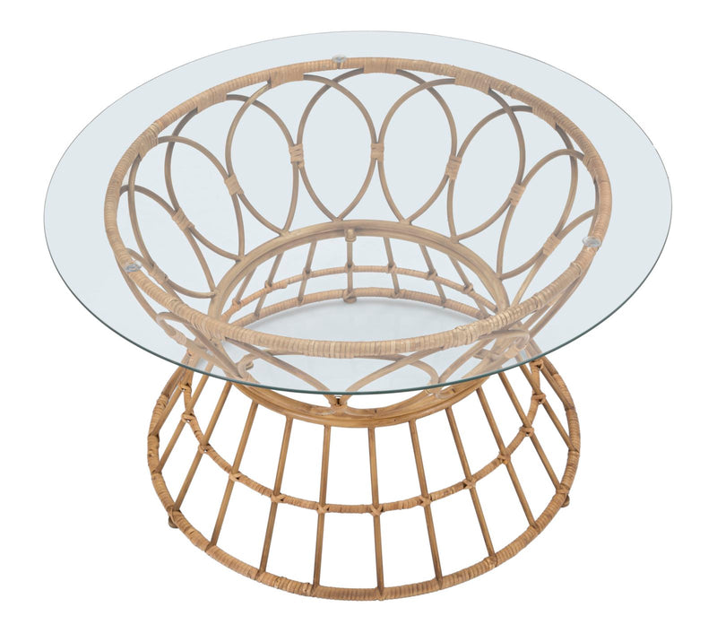 Table basse ronde en rotin – Panama Circle Design
