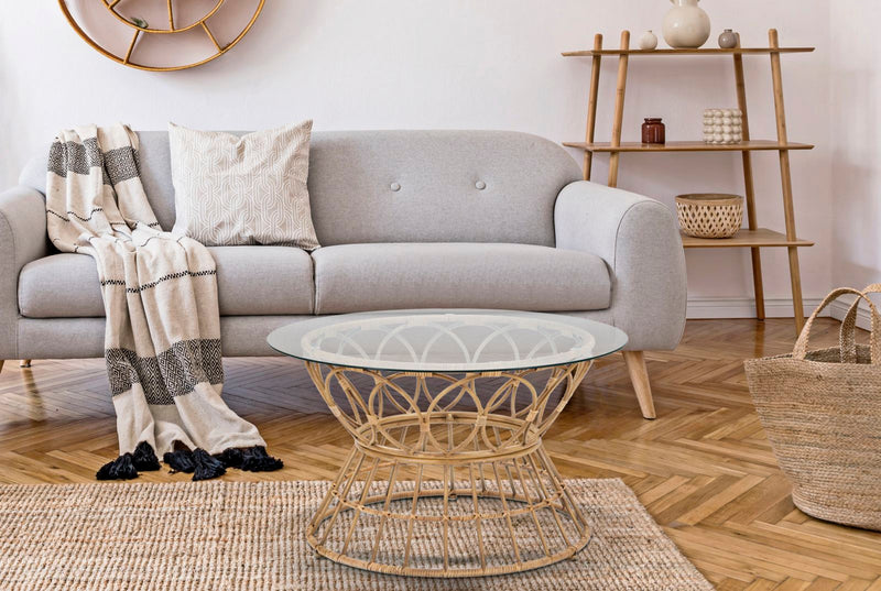 Table basse ronde en rotin – Panama Circle Design