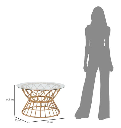 Table basse ronde en rotin – Panama Circle Design