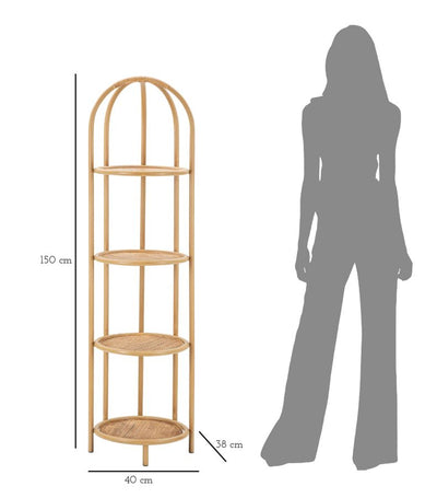 Étagère haute en rotin avec arches – Panama Open Bookcase