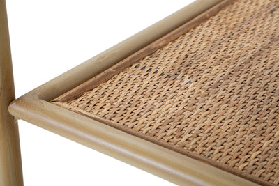 Bibliothèque ronde en rotin – Meuble de rangement ouvert Panama