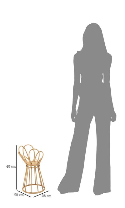 Grand porte-vase en rotin – Panama Tower Style