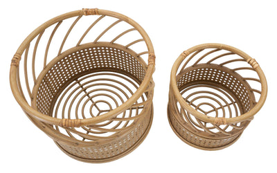 Lot de 2 porte-vases en rotin – Panama Décorations