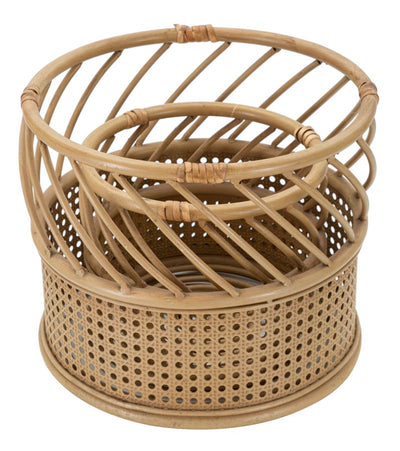 Lot de 2 porte-vases en rotin – Panama Décorations