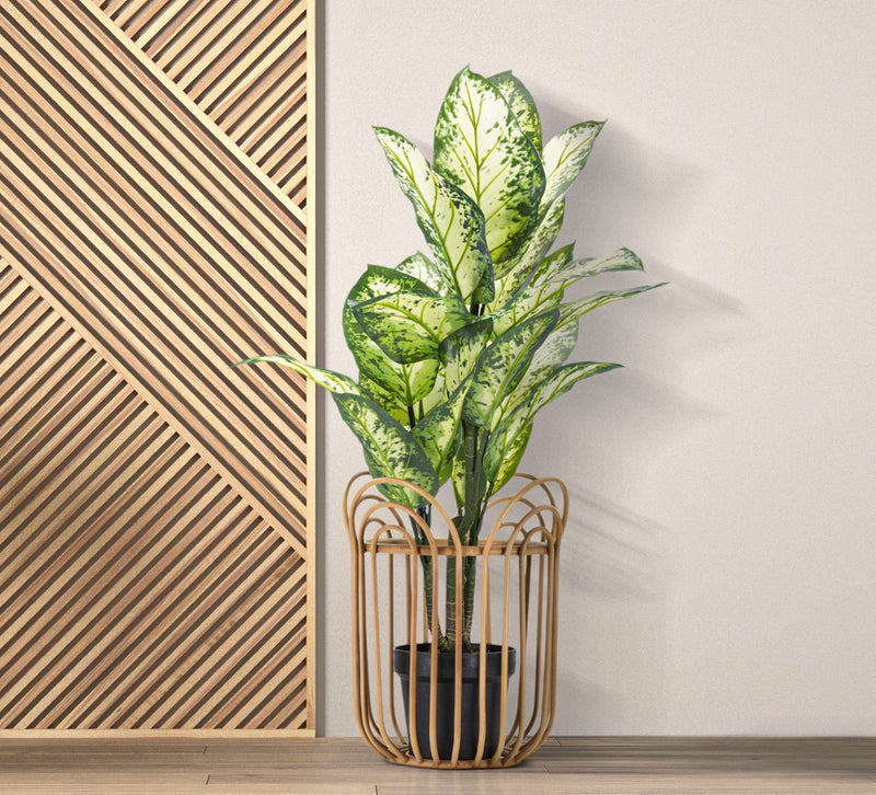 Porte-vase rond en rotin – Panier décoratif Panama