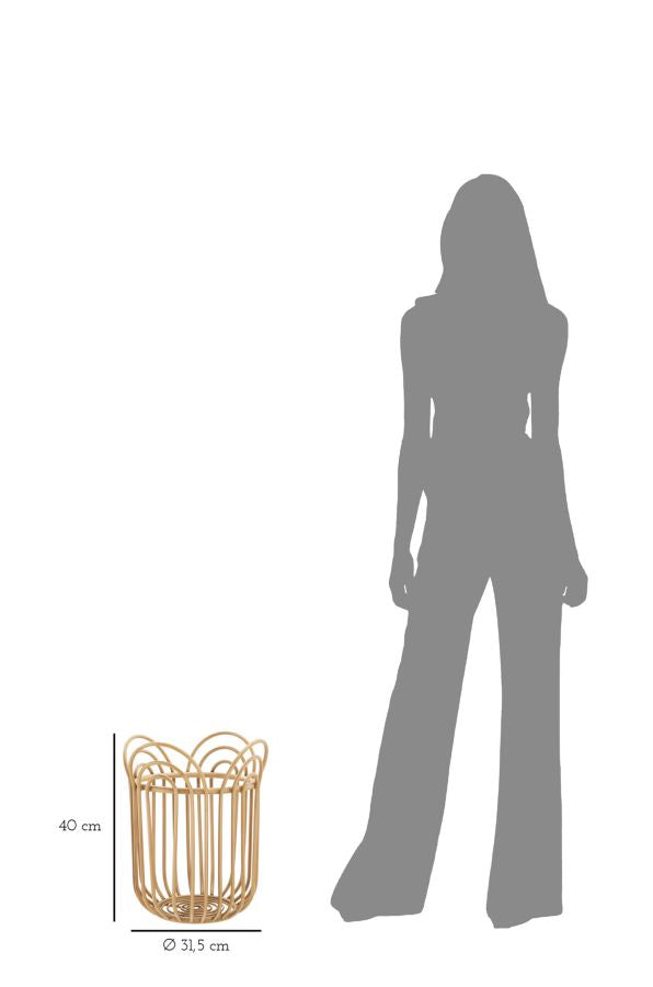 Porte-vase rond en rotin – Panier décoratif Panama