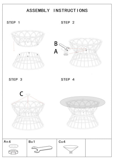 Table basse ronde en rotin – Panama Circle Design