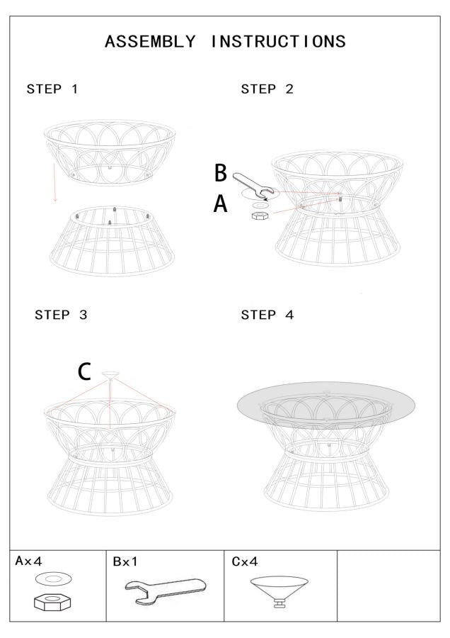 Table basse ronde en rotin – Panama Circle Design
