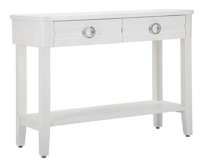 Console en bois blanc avec tiroirs – Collection Shine