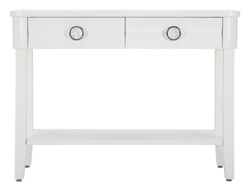Console en bois blanc avec tiroirs – Collection Shine