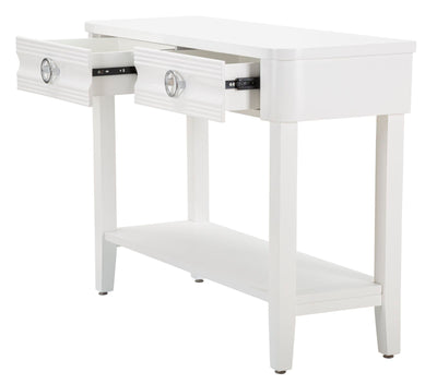 Console en bois blanc avec tiroirs – Collection Shine