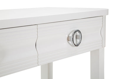 Console en bois blanc avec tiroirs – Collection Shine