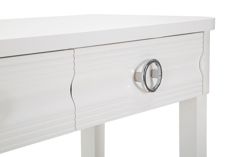 Console en bois blanc avec tiroirs – Collection Shine