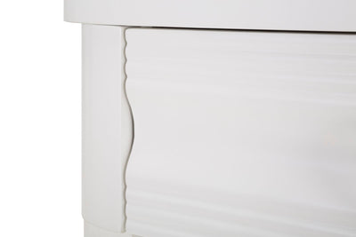 Console en bois blanc avec tiroirs – Collection Shine