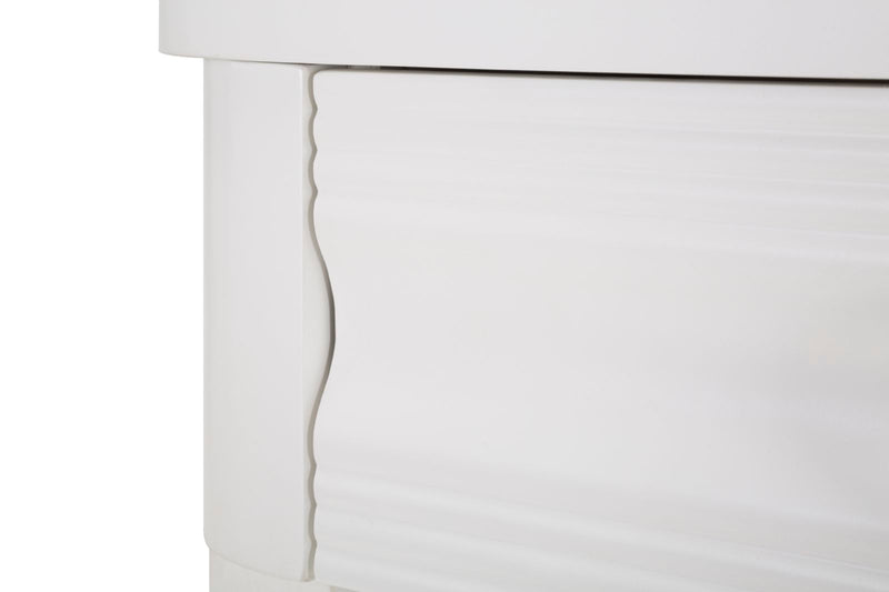 Console en bois blanc avec tiroirs – Collection Shine