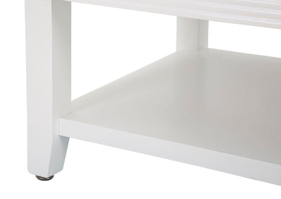 Table basse rectangulaire blanche