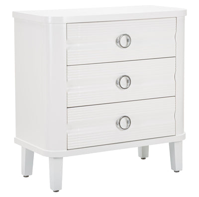 Commode en bois blanc avec tiroirs – Rangement pour chambre à coucher Shine