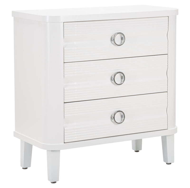 Commode en bois blanc avec tiroirs – Rangement pour chambre à coucher Shine