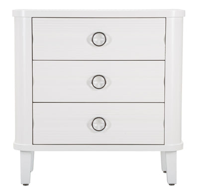 Commode en bois blanc avec tiroirs – Rangement pour chambre à coucher Shine