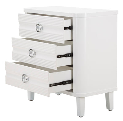 Commode en bois blanc avec tiroirs – Rangement pour chambre à coucher Shine