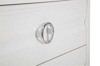 Commode en bois blanc avec tiroirs – Rangement pour chambre à coucher Shine