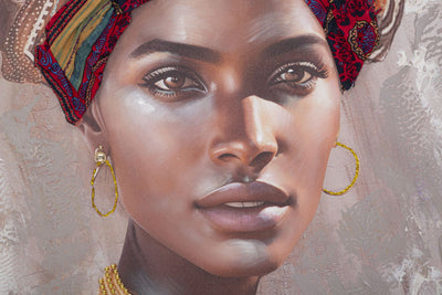 Portrait d’une femme africaine fait à la main