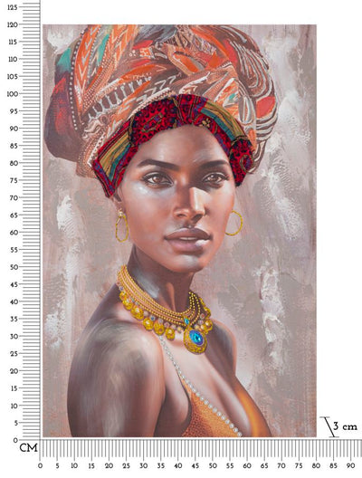 Portrait d’une femme africaine fait à la main