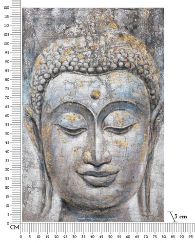 Peinture sur toile de Bouddha finition à la main