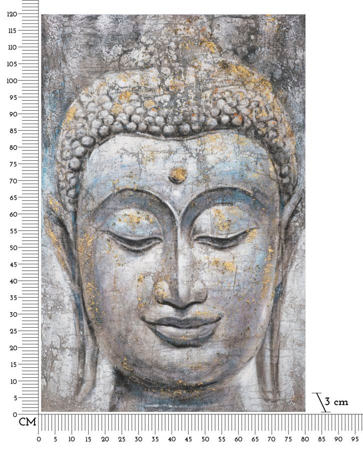 Peinture sur toile de Bouddha finition à la main