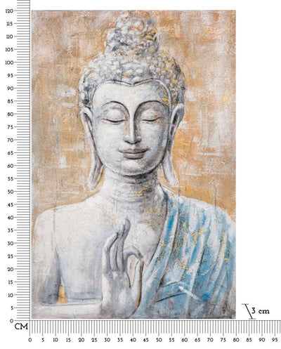 Peinture sur toile de Bouddha finition à la main