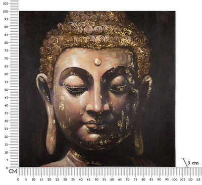 Peinture sur toile de Bouddha finition à la main