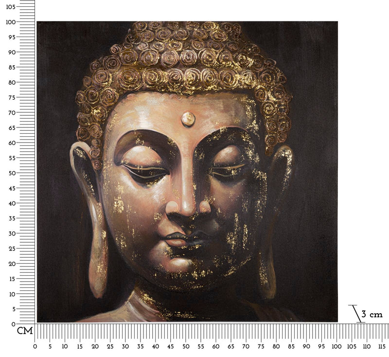 Peinture sur toile de Bouddha finition à la main