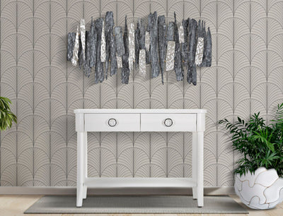 Console en bois blanc avec tiroirs – Collection Shine