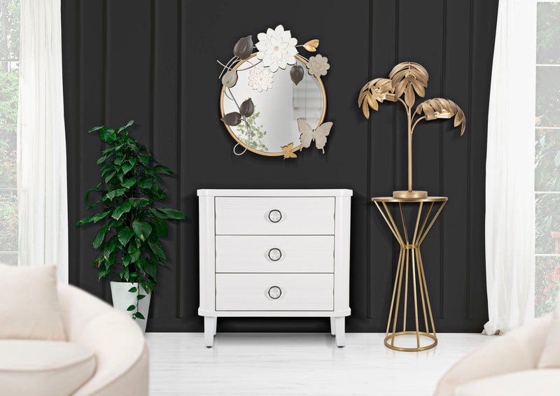 Commode en bois blanc avec tiroirs – Rangement pour chambre à coucher Shine
