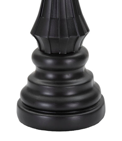 Pièce d’échecs noire et dorée (sculpture moderne)