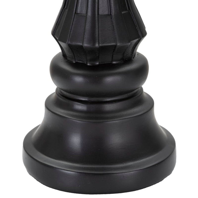 Pièce d’échecs du roi noir et dorée (sculpture moderne)