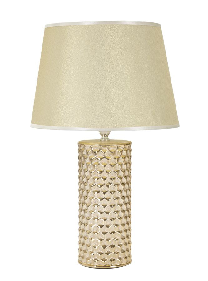 Lampe à poser Glam en céramique beige et dorée